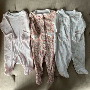 Bundle of 3 Ralph Lauren Gently Worn Baby Sleepers